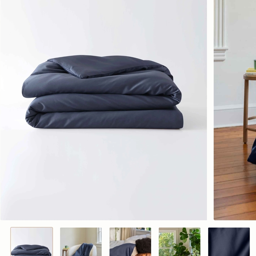 Baloo Cotton Duvet Cover - Luna Blue Queen/Full Size Weighted Blanket